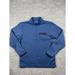 Adidas Shirts | Adidas 1/4 Zip Sweatshirt Men's Large Blue Mock Neck Zip Pocket Polyester Logo | Color: Blue | Size: L
