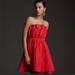 Anthropologie Dresses | Anthropologie Mini Dress. Xl. Red. Pockets. Taffeta Dress. Strapless. Nwt. | Color: Red | Size: Xl