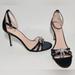 Kate Spade Shoes | Kate Spade Heels Jeweled Stiletto New Ingrida Black Satin Strappy Slingback 9.5 | Color: Black | Size: 9.5