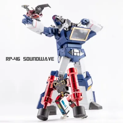 Robot Paradise Transformation RP-46 RP46 Soundwave G1 Walkman KO MP-13 avec bandes Laserbeak RAVAGE