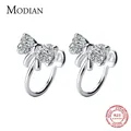 Modian – boucles d'oreilles à nœud papillon en argent Sterling 925 pour femmes bijoux fins de luxe