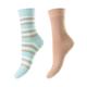 Fluffy Blue Pink 2 Pack 4-7 Socks