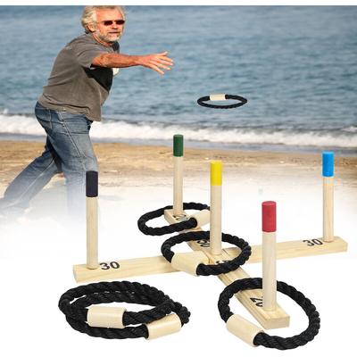 Hengmei - Crossfit-Ausrüstung Ringwurfspiel aus Holz Gartenspiele für Kinder und Erwachsene Outdoor