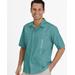 Blair John Blair Short-Sleeve Guayabera Shirt - Green - 2XL