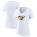 Women's Fanatics Branded White Minnesota Wild Team Pride Logo V-Neck T-Shirt