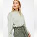 Free People Sweaters | Free People Mock Neck Puff Sleeve Sweater | Color: Green | Size: S