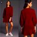 Anthropologie Dresses | Anthropologie Mare Mare Odila Texture Floral Knit Tunic Dress Wine Red. Sz Small | Color: Red | Size: S