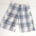 American Eagle Outfitters Shorts | Classic Length Heavy Cotton Shorts Flat Front Plaid American Eagle Outfitters | Color: Blue/White | Size: Waist 26