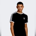 Adidas Shirts | Adidas Black California Classic 3-Stripes Men's Tee Size M | Color: Black/White | Size: M