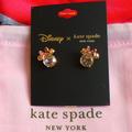 Kate Spade Jewelry | Disney X Kate Spade New York Minnie Mouse Stud Earrings | Color: Gold/White | Size: Os