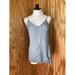 Free People Tops | Free People Thin Satin Pullover Gray Casual Tank Spaghetti Strap Size Xs | Color: Gray | Size: Xs