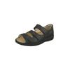 Sandale NATURAL FEET "Marokko XL", Herren, Gr. 42, schwarz, Leder, casual, Schuhe, mit anpassbarer Laufsohle