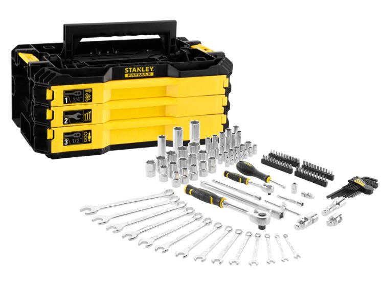 Boîte de 3 tiroirs outillée PRO-STACK 126 pièces STANLEY FATMAX FMMT98107-1