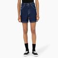 Dickies Women's Carpenter Jean Shorts, 5" - Stonewashed Indigo Blue Size 30 (FRR05)