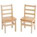 ECR4Kids Three Rung Ladderback Chair, 10in Seat Height, Classroom Seating, 2-Pack Wood in Brown | 29 H x 15.9 W x 15.75 D in | Wayfair ELR-15846