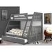 Viv + Rae™ Beckford Twin over Full Bunk Bed w/ Drawers Wood in Black/Brown/Gray | 66 H x 57 W x 79 D in | Wayfair 223E6949CD6B4B8B888C8413ECF76AC9
