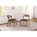 Wade Logan® Anastassiya Dining Side Chairs - Set Of 2 Faux Leather/Wood/Upholstered in Brown | 30.25 H x 20.75 W x 22 D in | Wayfair