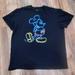 Disney Shirts | Disney Mickey Mouse T Shirt Mens Large L Short Sleeve Neon Line Art | Color: Black | Size: L