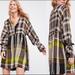 Free People Dresses | Free People Falling Stars Plaid Mini Dress Sz Xs | Color: Black/Green | Size: Xs