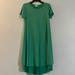 Lularoe Dresses | Llr Lularoe Euc Teal Green Carly Dress (High-Low Style With Short Sleeves). | Color: Blue/Green | Size: Xs