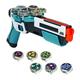 Spinner MAD 86433 Mini Hexa Blaster by Silverlit, Toy Gun, 1 Blaster with 6 Spinners, Compatible with the Whole Spinner Mad Range, Colourful, from 5 Years