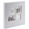 walther Design Photo Album Grey 28 x 30,5 cm Baby Album with Cover Punching and Embossing, Baby Little Foot UK-172