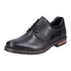 Schnürschuh RIEKER, Herren, Gr. 41, schwarz, Leder, elegant, Schuhe, mit dezentem Logoschriftzug, Freizeitschuh, Halbschuh, Schnürschuh