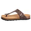 Zehentrenner LICO "Pantolette Sofia", Gr. 38, braun, Leder, Schuhe