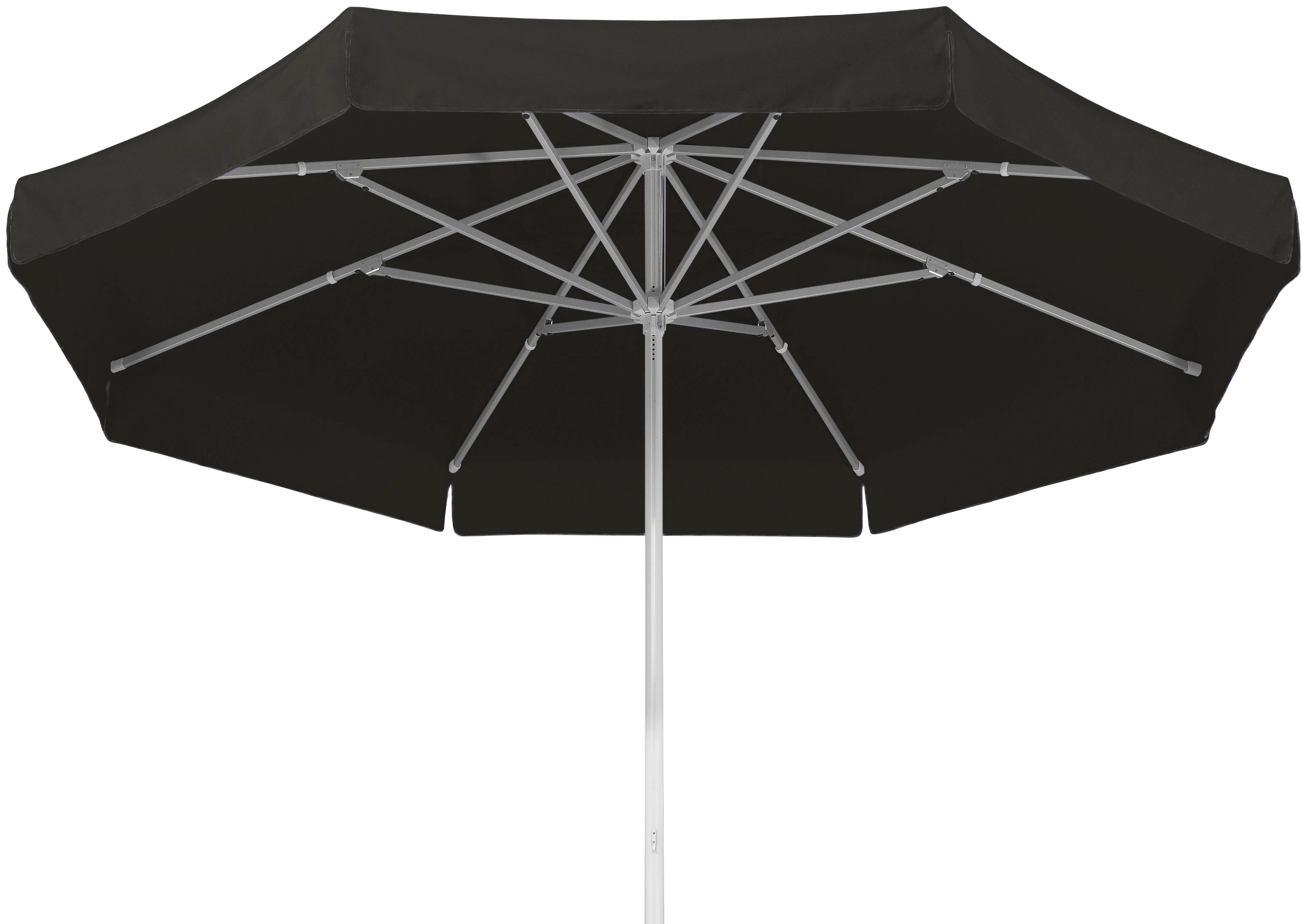 Marktschirm SCHNEIDER SCHIRME "Jumbo", schwarz, Obermaterial: 100% Polyester, Standschirme, ØxH: 300x275 cm, Aluminium/Polyester