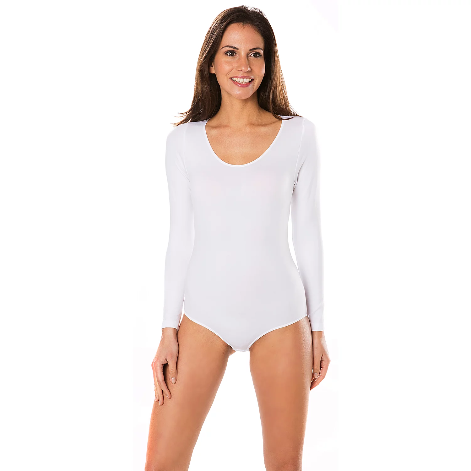Body à manches longues pour adulte, blanc