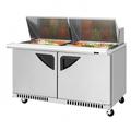 Turbo Air TST-60SD-24-FB-N Super Deluxe 60 1/4" Sandwich/Salad Mega Top Prep Table w/ Refrigerated Base, 115v, Stainless Steel