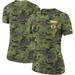 Women's Nike Olive Oregon Ducks Military Collection Camo Performance T-Shirt