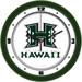 Hawaii Warriors 11.5'' Suntime Premium Glass Face Traditional Logo Wall Clock