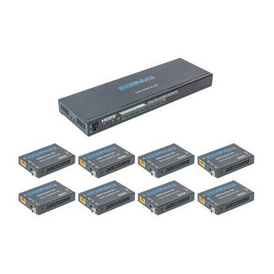 Ocean Matrix HDMICAT1X8 HDMI 4K60 1 x 8 Splitter & Cat 6/6a/7 Extender with 8 Receivers OMX-HDMICAT1X8