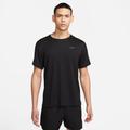 Laufshirt NIKE "DRI-FIT UV MILER MEN'S SHORT-SLEEVE RUNNING TOP" Gr. M, schwarz (black, reflective silv) Herren Shirts Sport