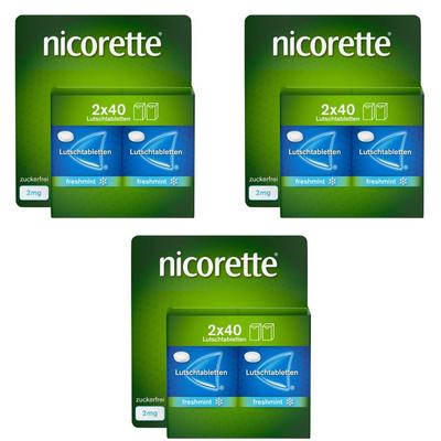 3x Nicorette freshmint 2 mg Lutschtabletten 3x80 St Image
