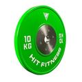 Hit Fitness Unisex-Adult Olympic Competition Bumper Plate | 10kg, Grey, 450mm Diameter