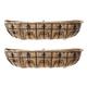 RUDDINGS WOOD Set of 2 x 36" (90cm) Fleur de lys Wall Trough Planters - Window Box - Wall Mounted Basket - Flower Containers