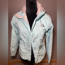 The North Face Jackets & Coats | Blue The North Face Rain Jacket | Color: Blue/White | Size: Xs
