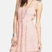 Free People Dresses | Free People Dress 10 Turn Back Time Cut Out Floral Lace Ballet Pink Lined Nwt | Color: Pink | Size: 10