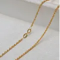 Chaîne en or massif 18 carats pour femme colliers pull bijoux en or jaune 100% véritable