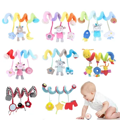Jouets doux pour bébés et tout-petits de 0 à 12 mois poussette suspendue en spirale jouet
