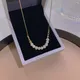 Collier de perles d'eau douce en acier inoxydable pour femmes pendentif cadeau d'anniversaire