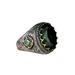 TAIAOJING Large Saphire Ring Round Green Gemstone Ring Vintage Ring Diamond Ring Gift Ring Peacock Shape Peacock Ring Diamond Ring Big Diamond Ring