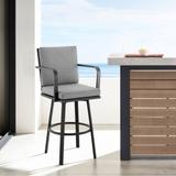 Don Black or Brown All Weather Outdoor Patio Bar Height Swivel Stool