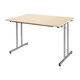 Table pliante multiples usages rectangle L. 160 x P. 80 cm - Plateau Erable - pieds Aluminium