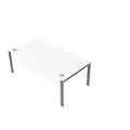 Bureau direction E-link - L.200 x P.100 cm - Plateau Blanc - Pieds Aluminium