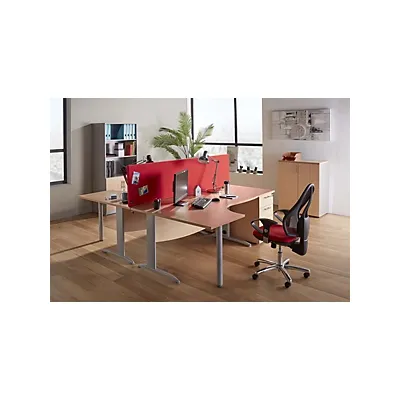 Panneau-écran acoustique All-fab, L. 120 cm - Tissu rouge