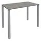 Table Lounge 140 x 60 cm - Hauteur 105 cm - Plateau chêne gris - 4 pieds aluminium