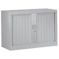 Armoire à rideaux métal monobloc Généric - H.69 x L.80 cm - Corps Aluminium - Rideaux Aluminium